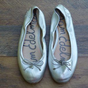 Sam Edelman Felicia ballet flat size 6 soft silver leather